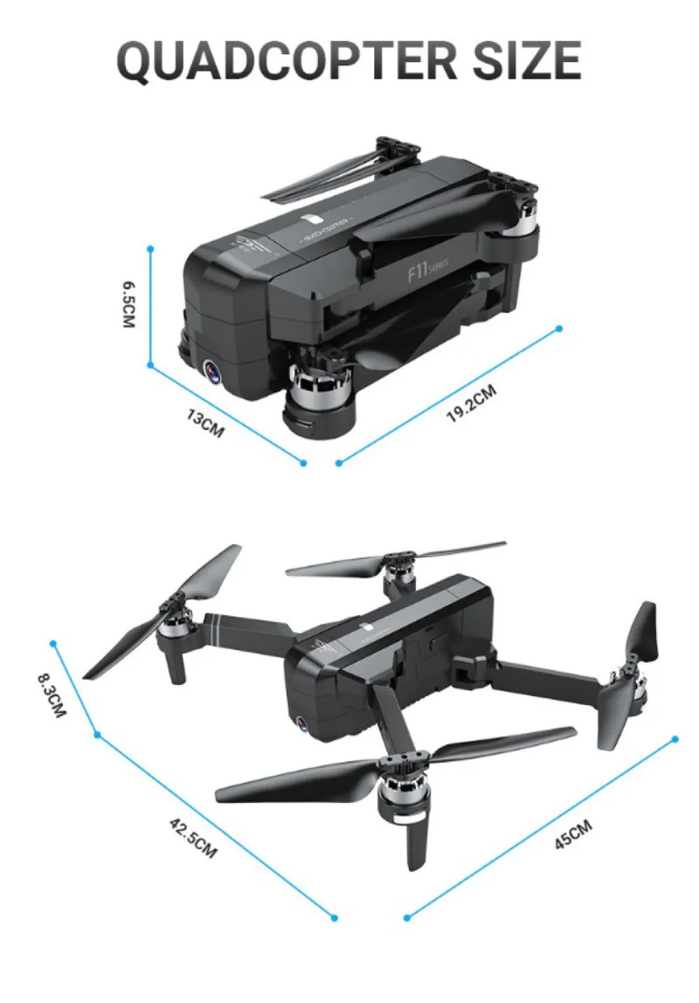 Складной бесщеточный Квадрокоптер SJRC F11 GPS 5G Wi Fi FPV 1080 P HD|Радиоуправляемые