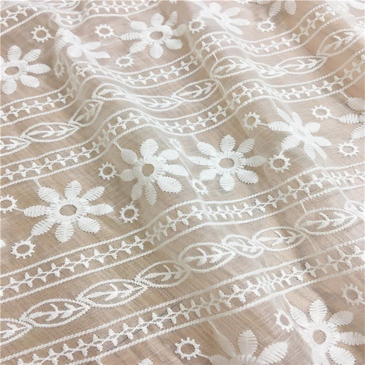 1yard Double-layer three-dimensional embroidery milk silk lace chiffon fabric diy fashion skirt dress clothing sewing craft | Дом и сад
