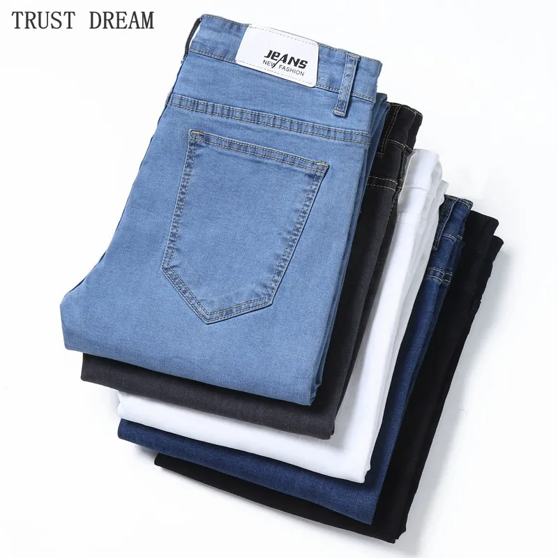 Новинка весна лето 2019 мужские узкие джинсы дизайнерские джинсовые брюки Мужская