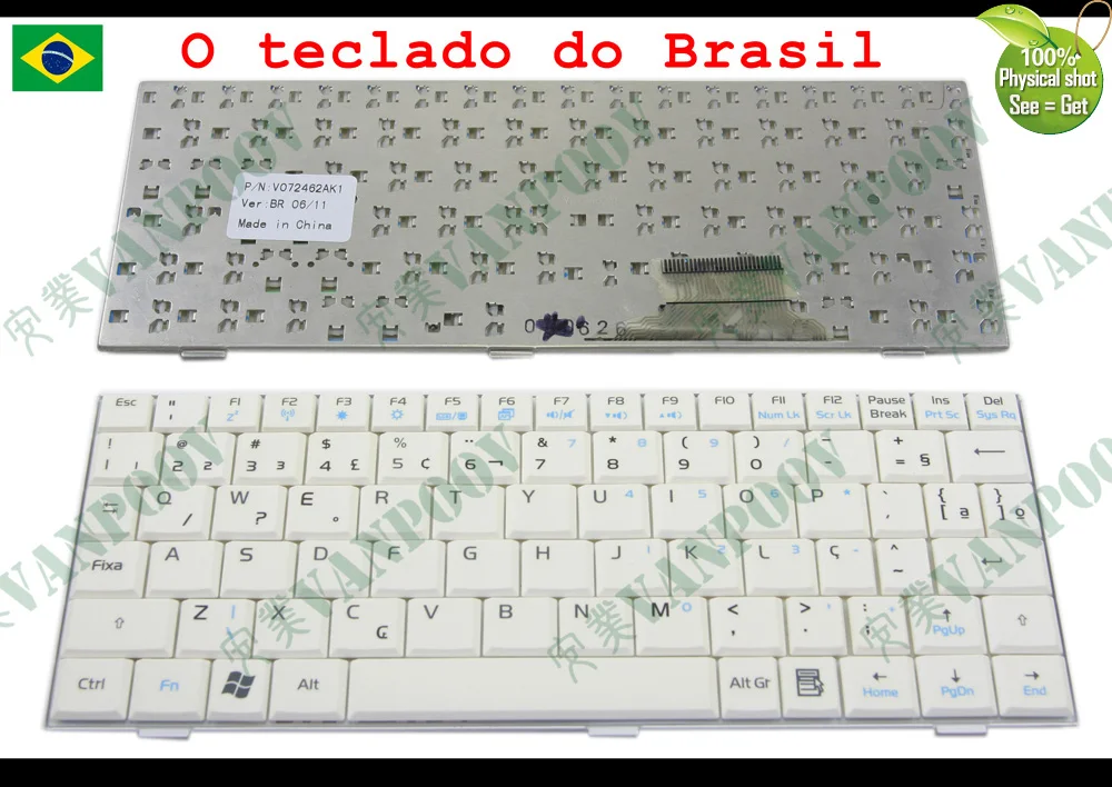 Новая клавиатура для ноутбука Asus Eee PC EeePC 700 701 701SD 900 901 900hd 900A 2G 4G 8G Серия White Brazil BR