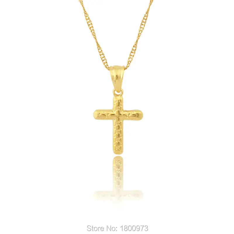 Крест ожерелье женщин мужчин золотой цвет кулон Христос Спаситель для Иисуса