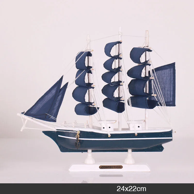 Морская деревянная ручная работа 24x22 см модель парусника на холсте для украшения