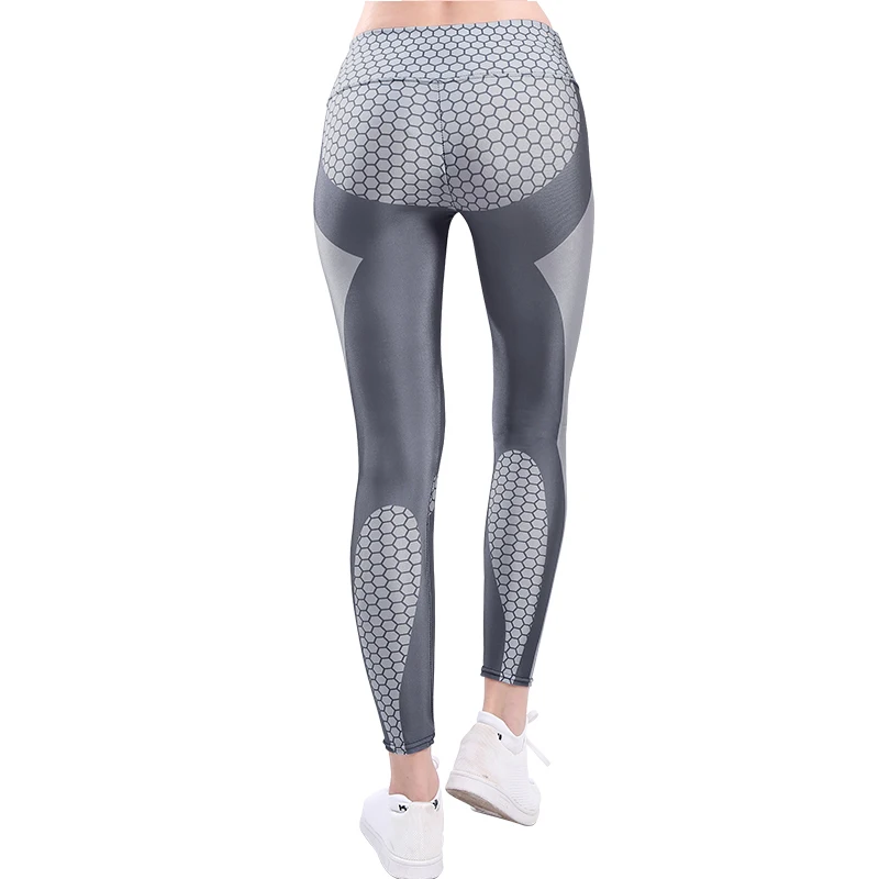 Honeycomb женские леггинсы с принтом модные Push Up Леггинсы 3D цифровой с высокой талией с принтом Одежда для женщин брюки для девочек