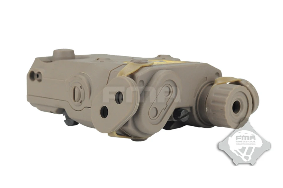 

Airsoft Gun LA-5 PEQ-15 RIS Battery Box w Red Laser Mount Tan for Airsoft AEG Rail