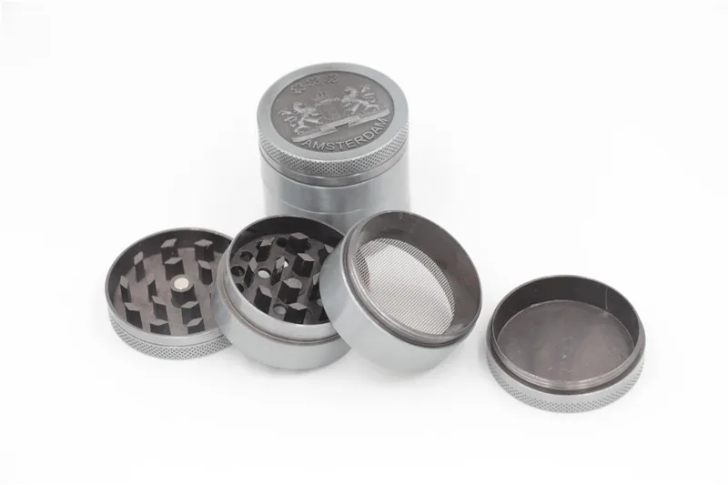 vintage retro 4 Layers Tobacco Crusher classical Amsterdam Metal Zinc Alloy Pollen Muller Hookah Accessory herb Smoking Grinder | Дом и сад