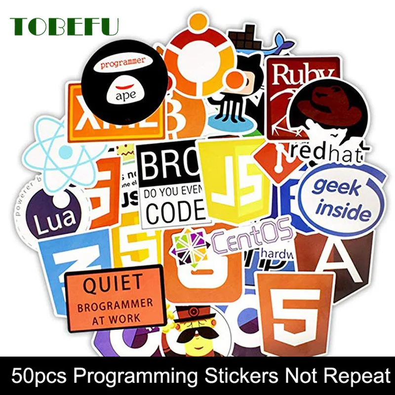 50 шт. крутые наклейки Логотип программирование интернет программное обеспечение