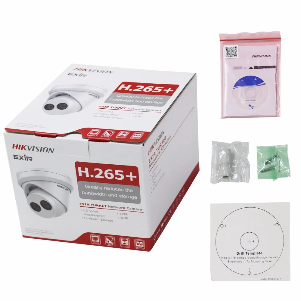Hikvision система безопасности CCTV наборы 4CH 4POE встроенные Plug & Play NVR DS 2CD2343G0 I 4MP камера