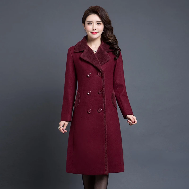Высокое качество модная новинка Осень зима для женщин среднего возраста с