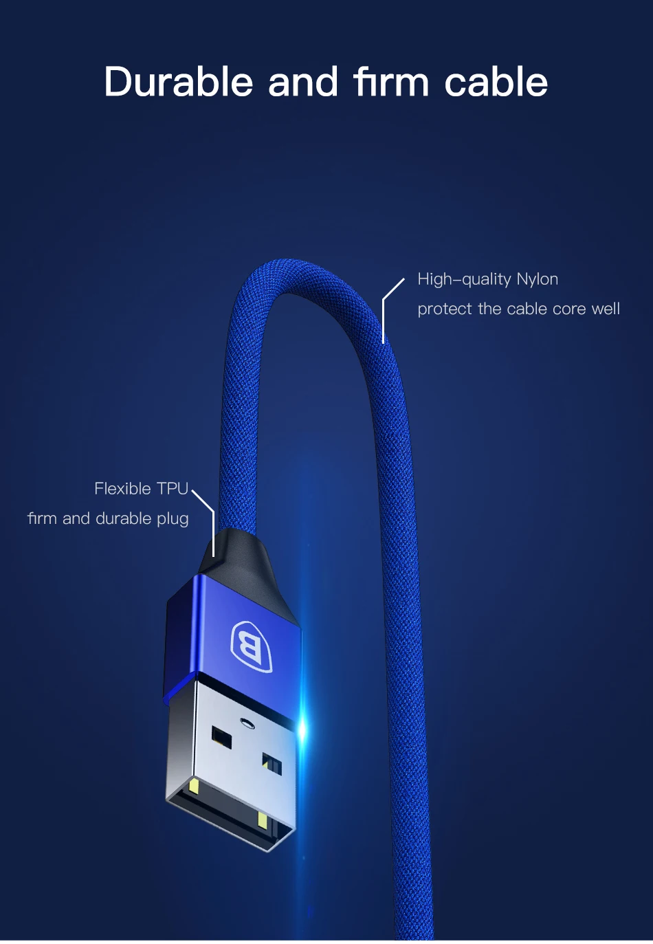 Baseus usb type-C кабель для samsung galaxy s9 plus note 8 3A USB кабель Быстрая зарядка шнур для передачи данных для huawei mate 10 lite USB-C