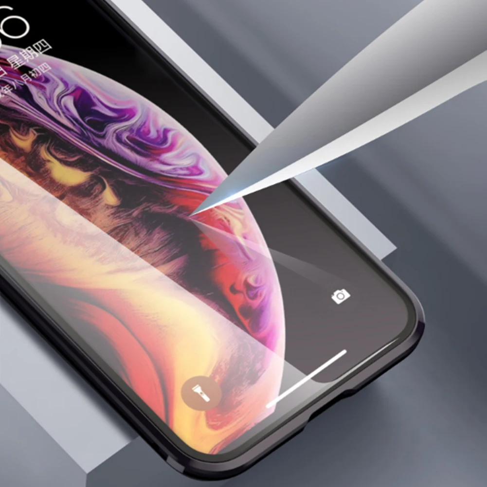 Магнитный чехол из закаленного стекла для iPhone 11 Pro X XS MAX XR 7 8 Plus, магнитный металлический бампер для samsung Galaxy Note 10 Plus