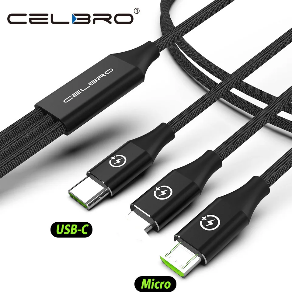 3в1 2в1 USB кабель Micro usb type C кабель для зарядного устройства Android type-C провод кабель для зарядки телефона кабель для samsung huawei Xiaomi