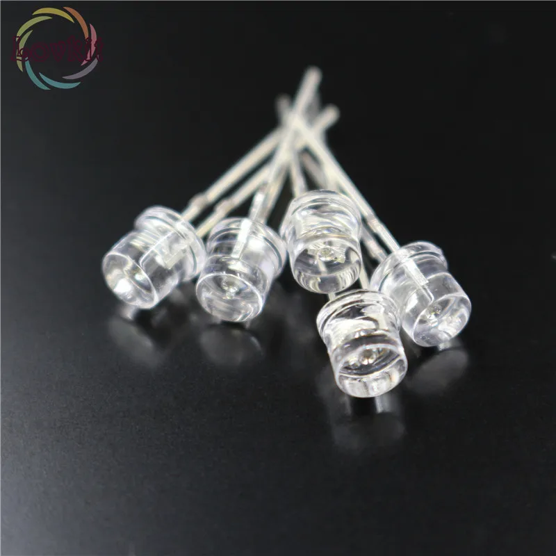 Высокое качество 1000 шт 5 мм с плоской вершиной Розовый Светодиодный Широкий