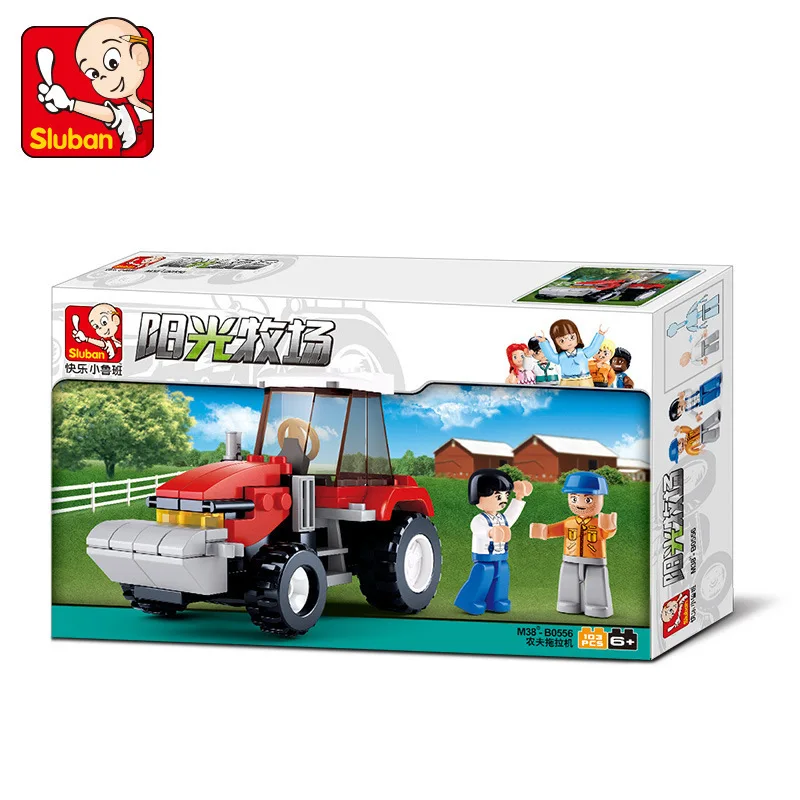Ban 0556 Farmer Tractor Children Early Education Originality Alpinia Oxyphylla Cover Spelling Assemble Building Block Vehicle | Игрушки и