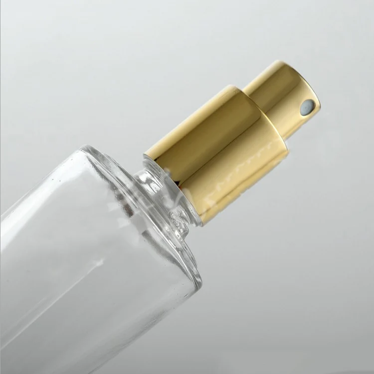 

Transparent Perfume Bottle 30ml 50ml Empty Packing Anodized Aluminum Nozzle Spray Glass Bottle 10pcs/lot