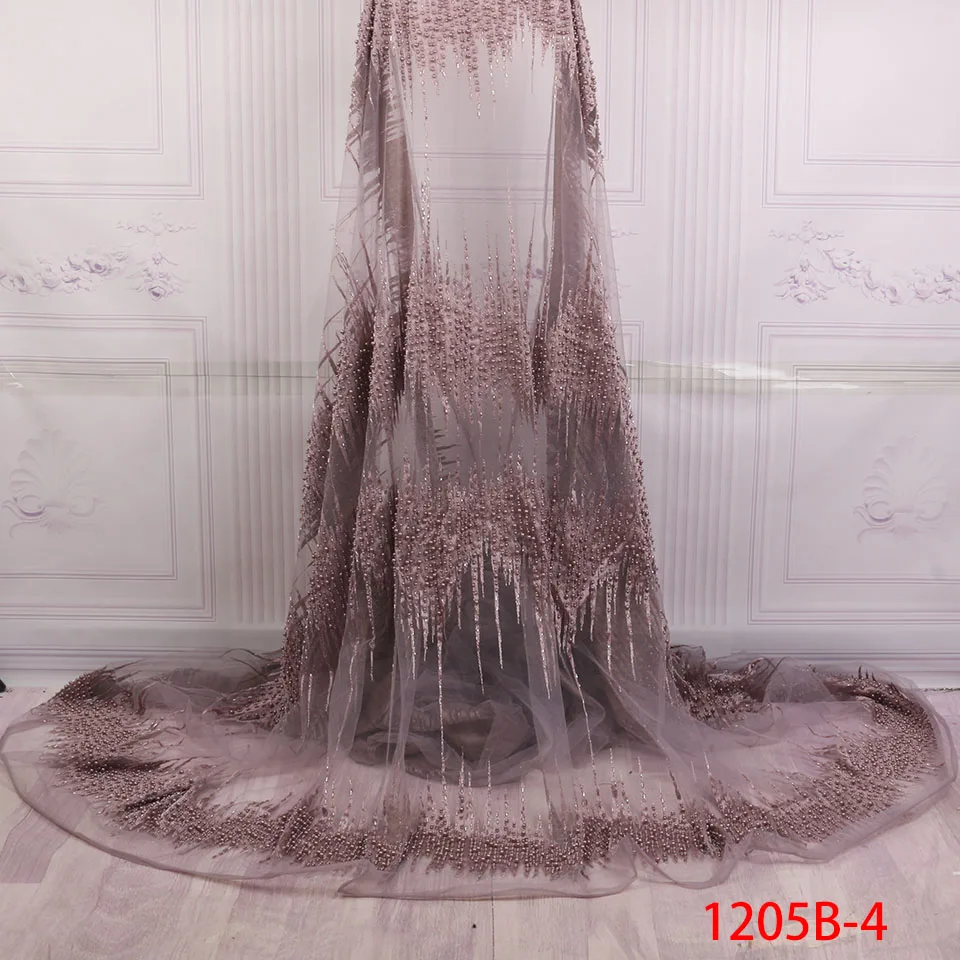 Африканская кружевная ткань 2019 Высокое качество Французский Тюль Бисером для