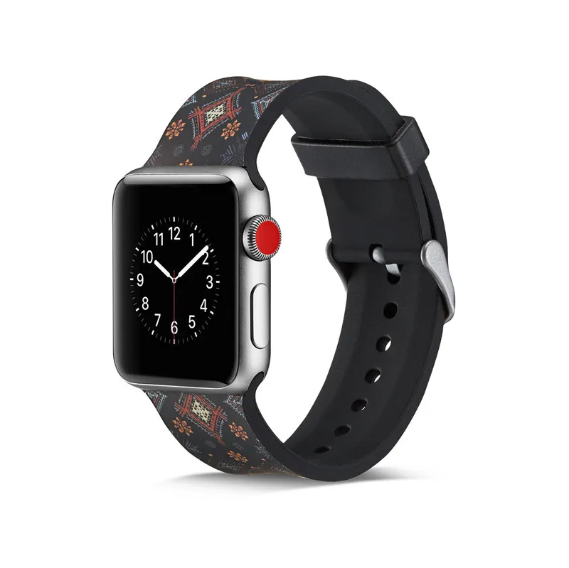 Силиконовые ремешки для Apple Watch Band 38 мм 42 мм браслеты силиконовый ремешок для Apple Watch 4 44 мм 40 мм ремешки для часов 20 цветов