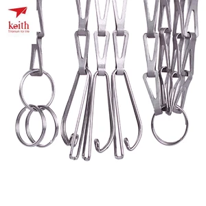Подвесная цепь КИТ Ti1600, титановая цепь, портативная кухонная посуда, подвесная цепь для кемпинга, барбекю, 1,8 м