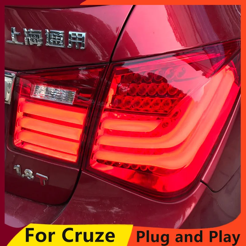 KOWELL автомобильный Стайлинг для Chevrolet Cruze 2009-2013 задние фонари светодиодный задний фонарь задний багажник крышка лампы drl+ сигнал+ тормоз+ обратный