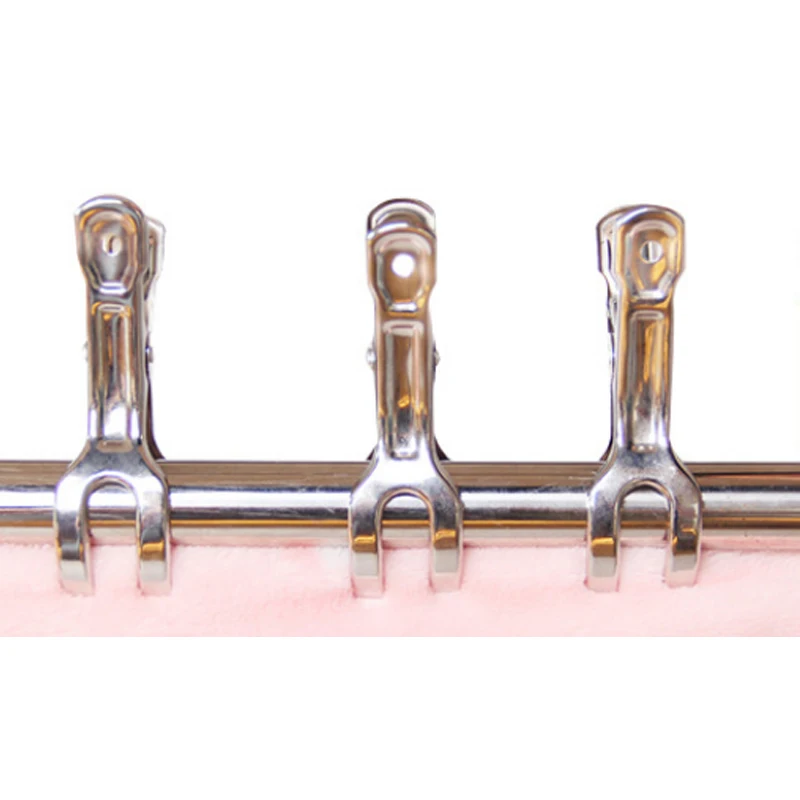 Laundry Drying Hanger Metal Clamps Clothes Peg Quilt Clamp Food Sealing Clip Stainless Steel 1 Set Multifunction Windproof | Дом и сад