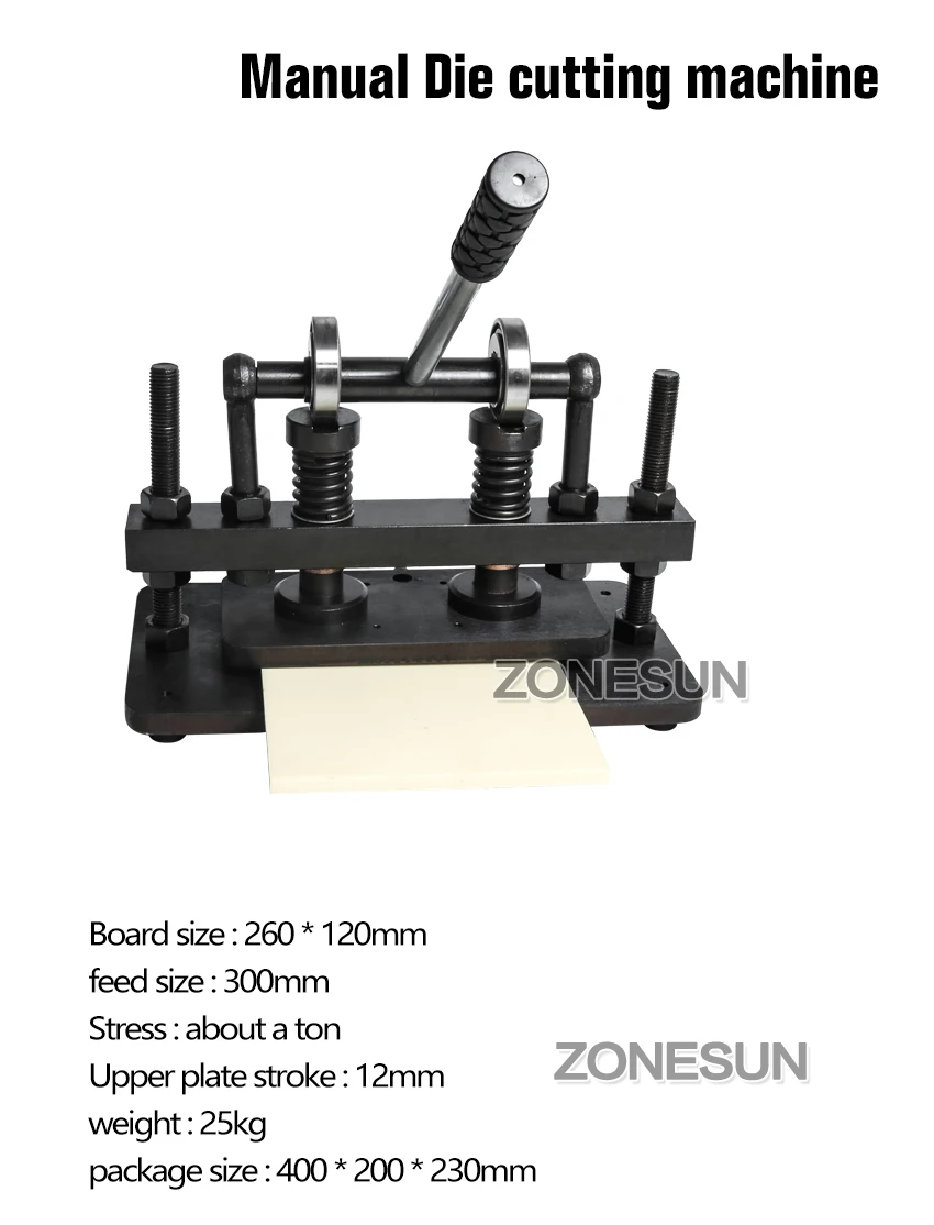ZONESUN, 26x12 см, двойное колесо, ручная машина для резки кожи, фотобумага, ПВХ/ЭВА, лист, форма, резак, кожа, вырубной станок, инструмент