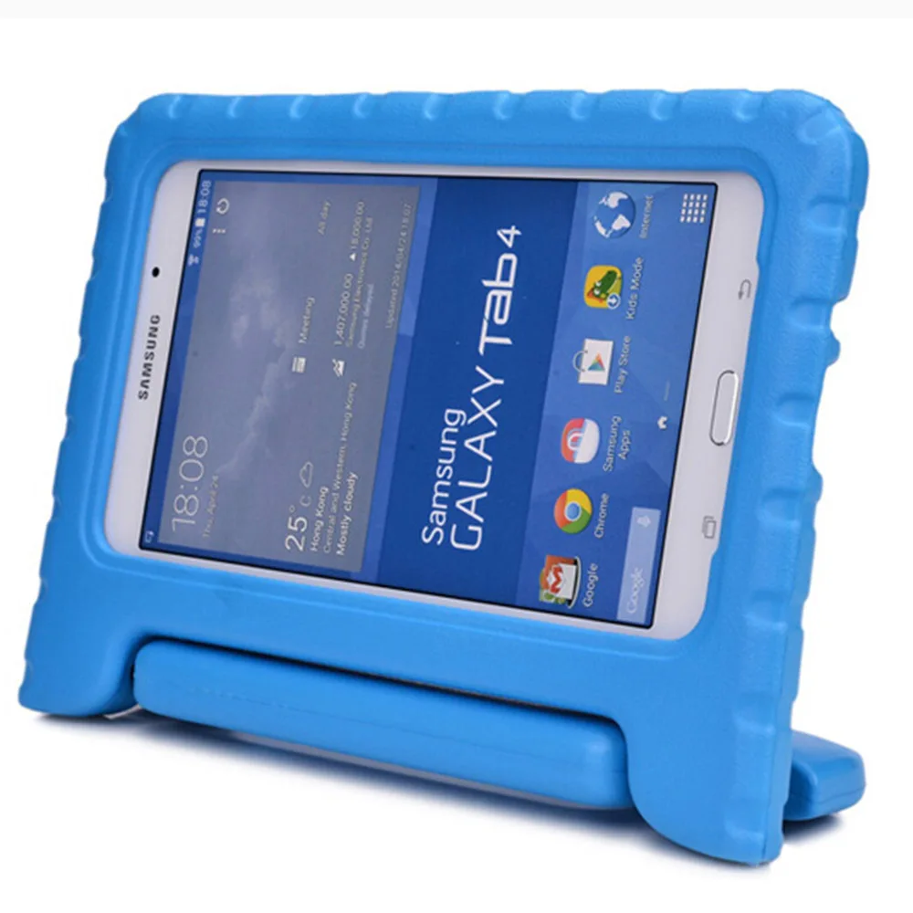 Eagwell детский противоударный чехол с ручкой и подставкой для samsung GALAXY Tab 4, 8 дюймов, T330, T331, EVA Foam, защитный чехол для планшета - Цвет: Blue