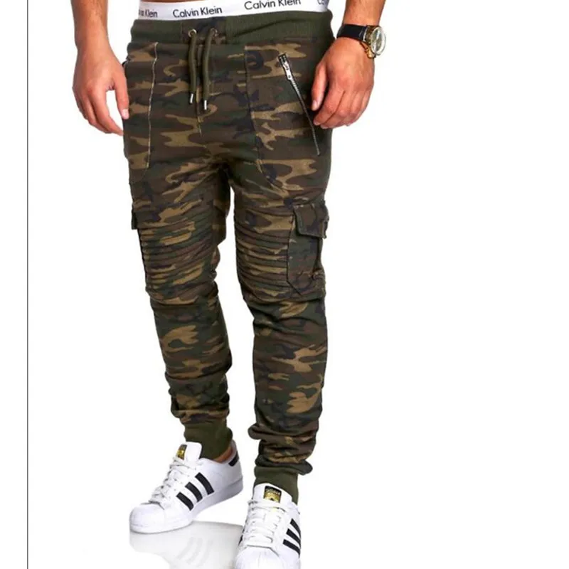 2019New camo Мужские спортивные штаны для бодибилдинга мужские брюки в стиле милитари