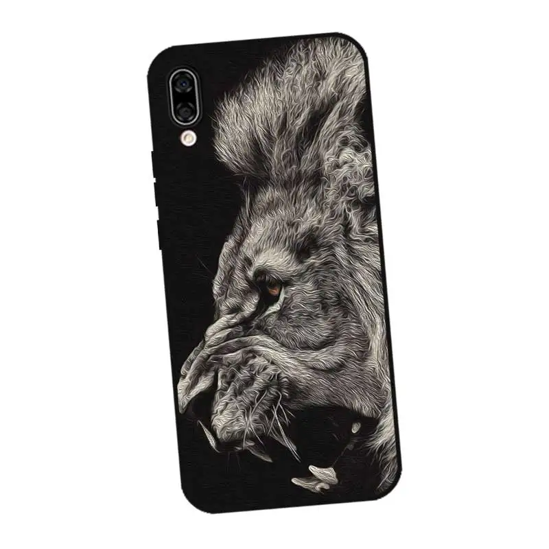N285 Cats Cute Black Silicone Case Cover For Huawei Honor 6A 6C 6X 7C 7X 8 Lite Pro |