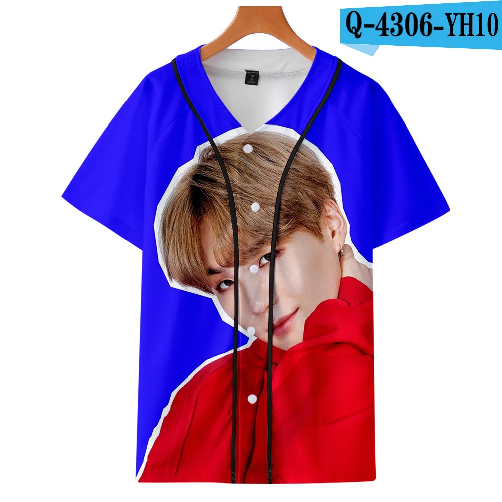 Футболка с коротким рукавом Kpop EXO JIN SUGA женский корейский Свободный кардиган