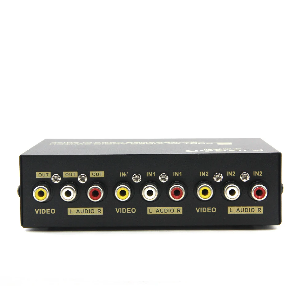 Оригинальный 2 портовый Композитный RCA AV Swithcer переключатель аудио видео для STB DVD