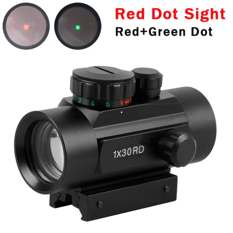 Тактический голографический прицел 1x30ty оптический для винтовки с красной точкой