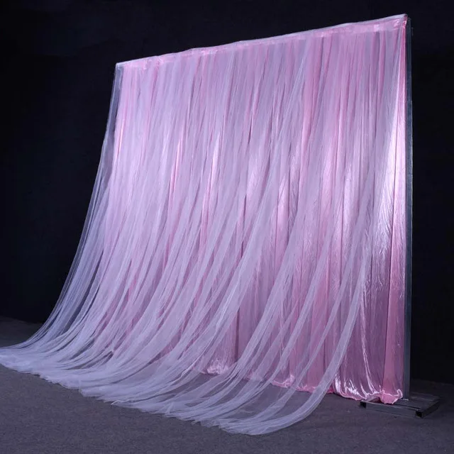 pink Ледяной шелк шифон свадебные фоны панели подвесные шторы Вечерние Декорации, свадебное украшение драпировка Большие события фоновая ткань - Цвет: pink