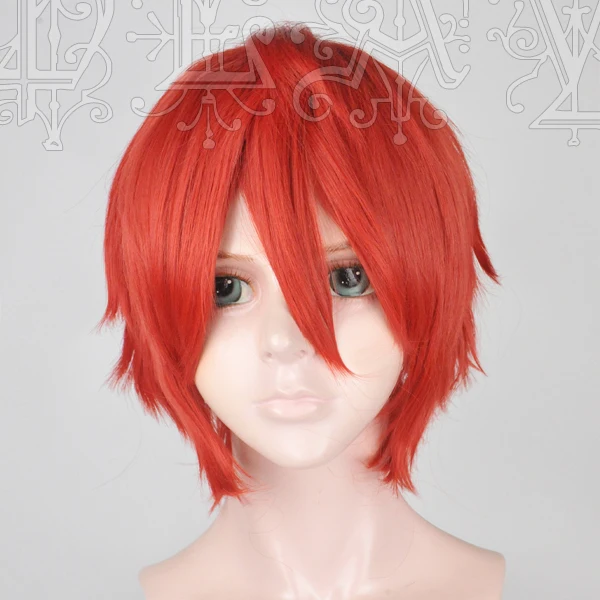 

Anime Touken Ranbu Online Shinano Toushirou Red Wig Cosplay Heat Resistant Synthetic Hair Wig + Wig Cap