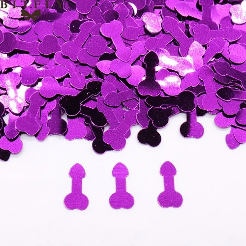 penis purple 1 пакетов/лот девичник вечерние Красочные Курица вечерние пенис конфетти ночь Вилли клюв свадебный душ украшения вечерние поставки - Цвет: penis purple