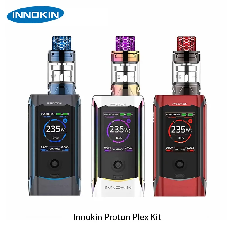 Оригинальная электронная сигарета Innokin Proton Plex Kit 235 Вт Box Mod Vape с 4 мл PLEX Tank Plexus Scion