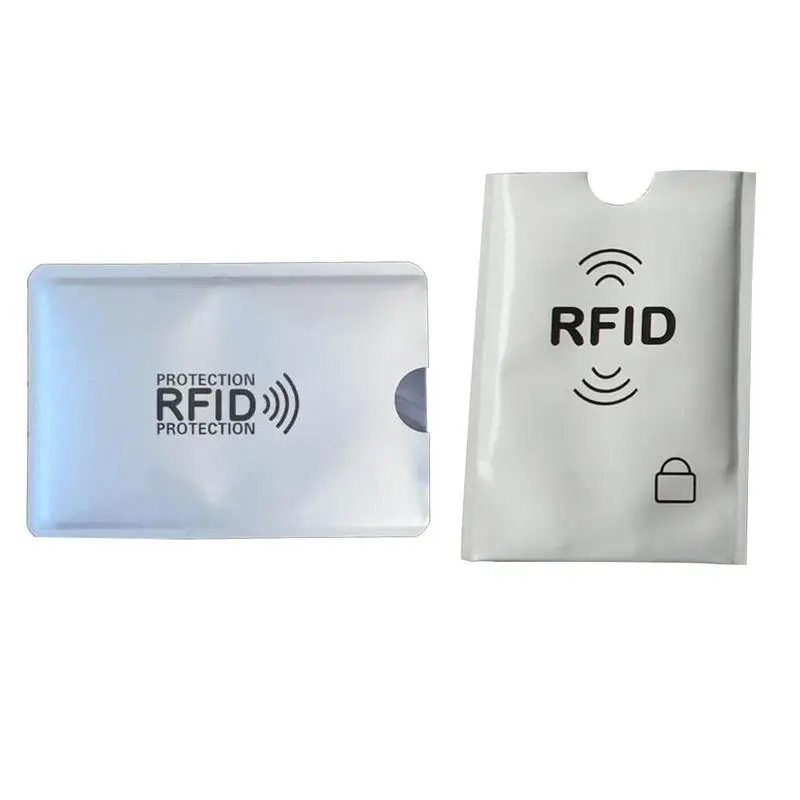 

10 Pcs Rfid Card Sleeve Vertical Anti Degaussing Bank Card Holder Nfc Anti Theft Brush Identification Anti Magnetic Card Sleeve