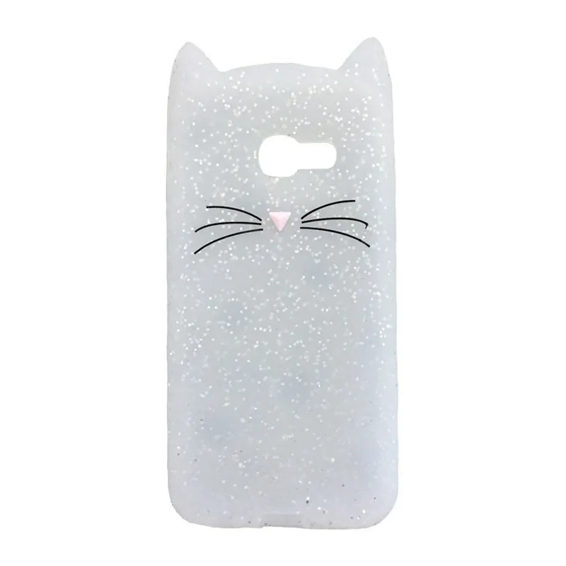 Милый корейский мягкий чехол для телефона с рисунком черно-белого кота Samsung Galaxy J1