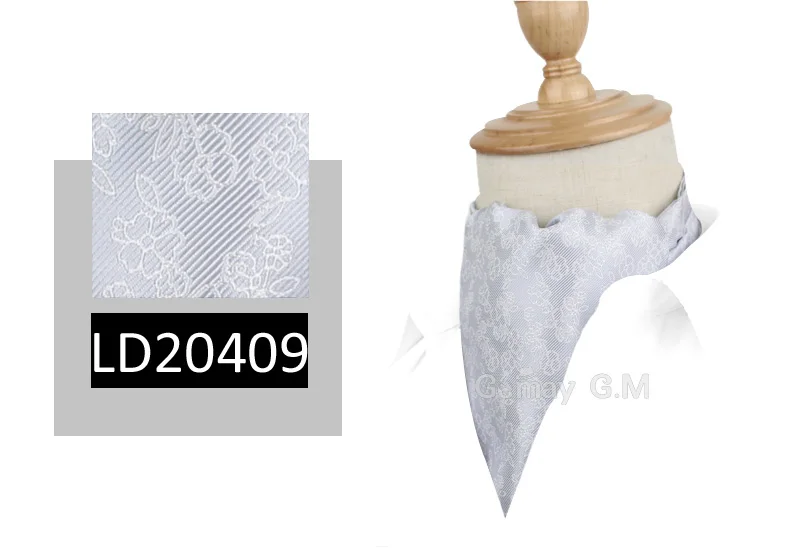 LD20409 Модный мужской галстук Ascot в британском стиле, галстук джентльмена, жаккард, полиэстер, шелк, галстук для шеи, цветочный галстук Ascot, галстуки для мужчин - Цвет: LD20409