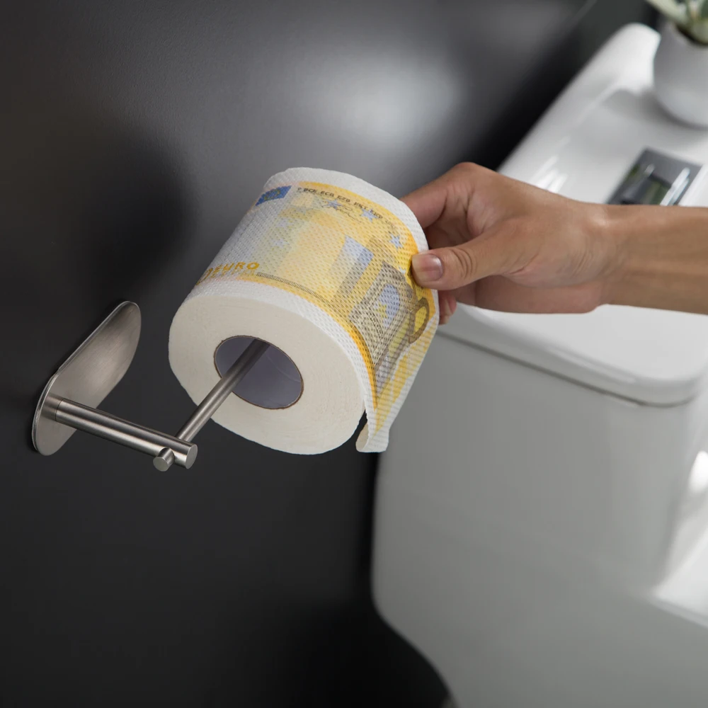 Stainless Steel Suction 3M Self Adhesive Kitchen Toilet Paper Towel Ring Holder