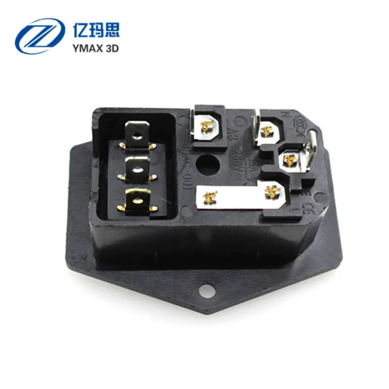 Клавишный Выключатель питания IEC 3 Pin 320 C14 Входная мощность штепсельная вилка