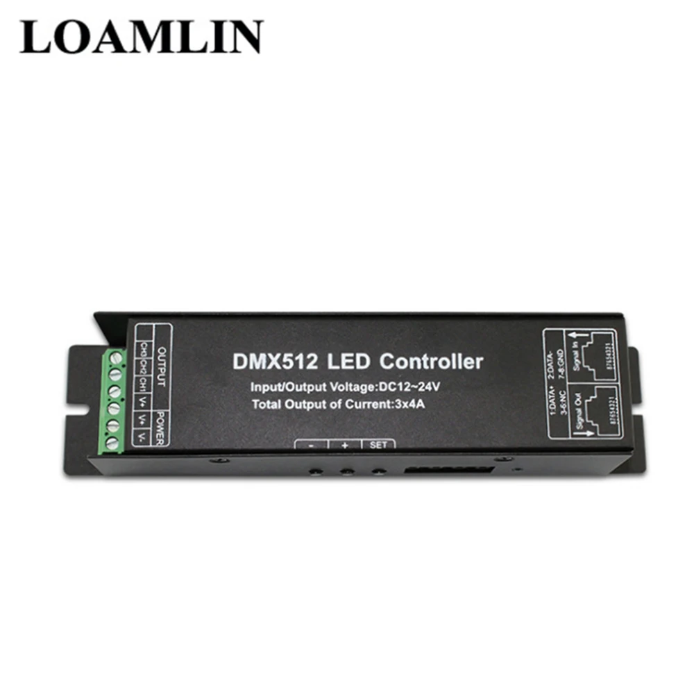4 канальный декодер DMX 512 Rgbw фотолампа контроллер светодиодной ленты DMX512 драйвер