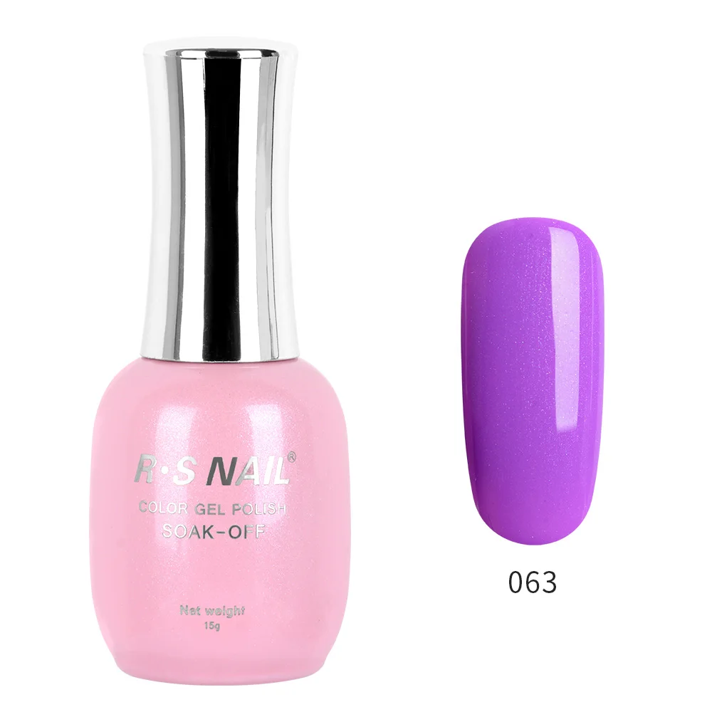 RS Гель-лак для ногтей Seires 120 цветов#061-120 УФ светодиодный Гель-лак Esmalte Permanente Vernis Полупостоянный 15 мл(2 - Цвет: 063
