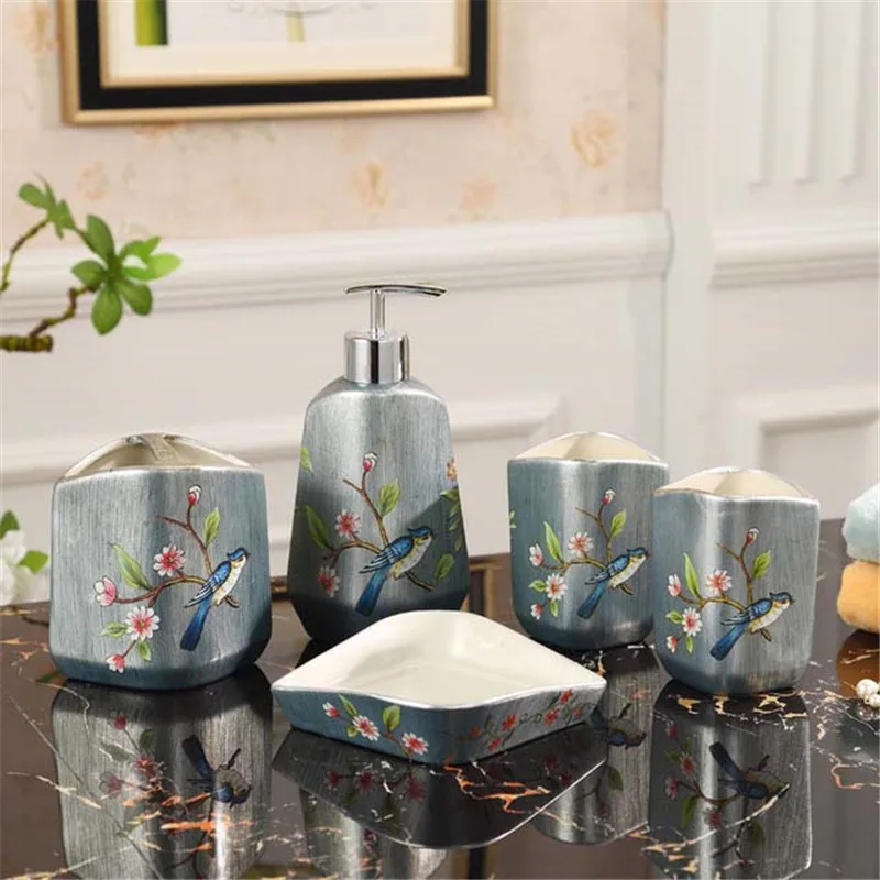 Высокое качество Европейская керамическая ванная комната 5 шт туалетные