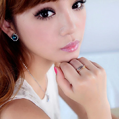 Женское кольцо из нержавеющей стали золотой и серебряный цвет 3 разных