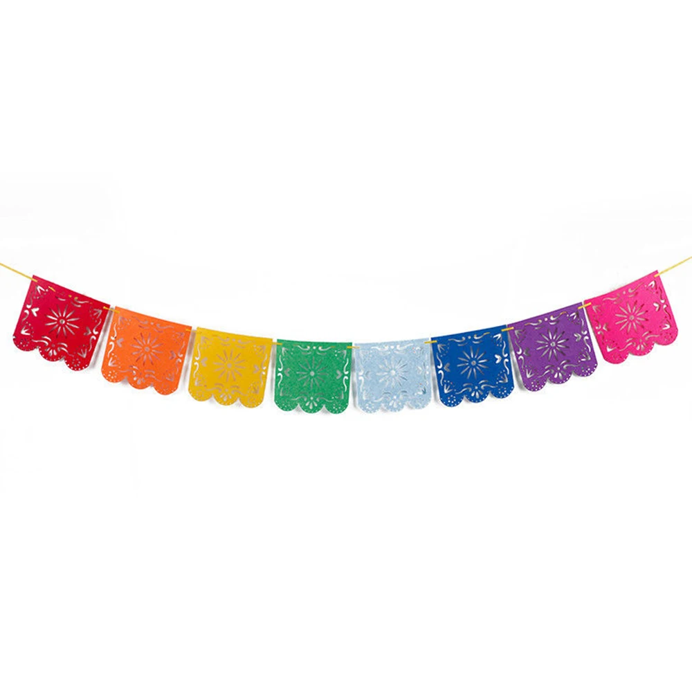 Новая мода новинка 1x Мексиканская Papel Picado знамя флаги гирлянды свадебные испанская Мексиканская вечерние декор для вечерние юбилей