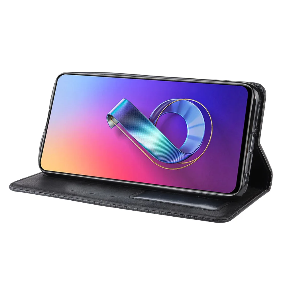 Кожаный чехол-книжка с подставкой для ASUS Zenfone 6 2019 ZS630KL | Мобильные телефоны и