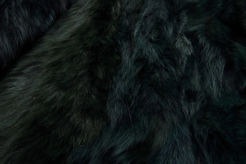 Модная парка с натуральным лисьим мехом куртка унисекс разноцветным воротником