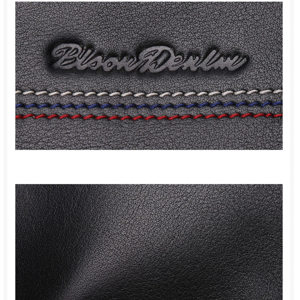 BISON DENIM мужской клатч из натуральной кожи, мужской кошелек, Длинный кошелек, брендовый воловьей кожи, держатель для карт, кошелек для монет, мужской деловой кошелек N8069
