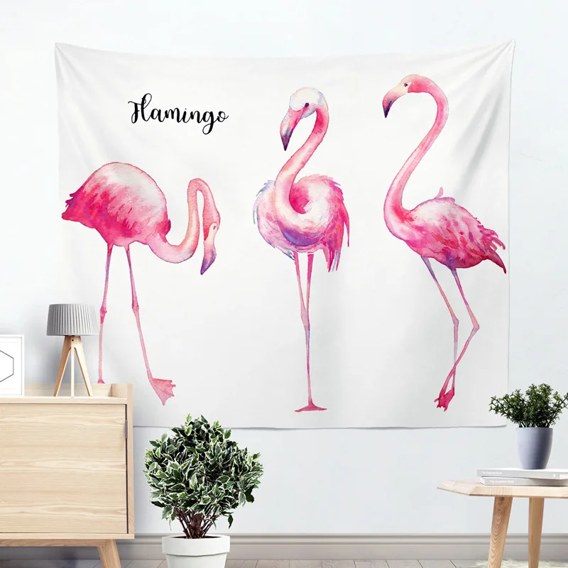 Акварель Фламинго мода Home Decor Wall Тканый гобелен моющейся йоги Одеяло индийский МАНДАЛА ГОБЕЛЕН многофункциональный шаль