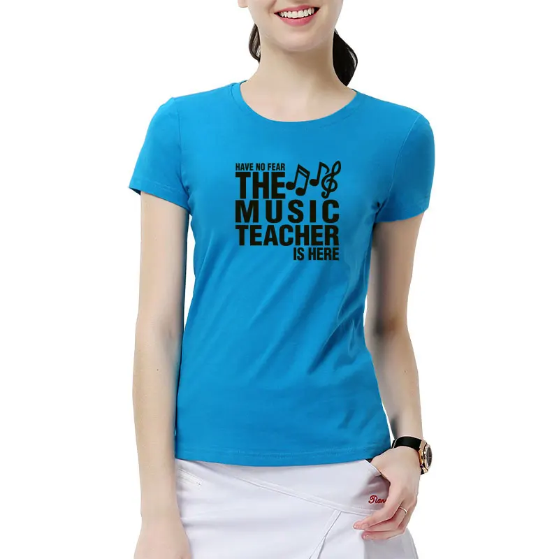 Новинка летняя футболка с надписью Не бойтесь учитель музыки здесь новинка