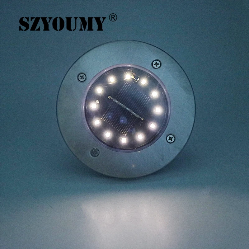 SZYOUMY 12LED солнечный свет для дома, сада, двора, лужайки погребенный свет Открытый Путь садовый настил лампа солнечная энергия под грунтовый светильник